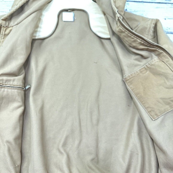 Vintage Carhartt Jacket Mens 4XL Brown Duck J131 Hoodie Union Michigan‎ USA VGC - Picture 11 of 16